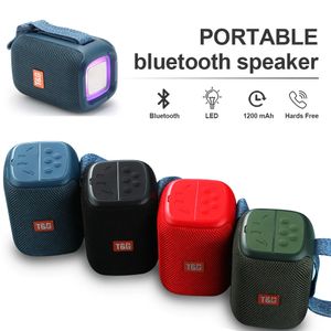 TG339 Mini LED Light Bluetooth Waterproof Waterproof Suboofer Przenośna zewnętrzna loundSpeaker 1200 mah Wsparcie USB TF Card FM Radio