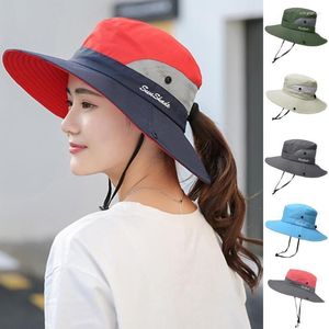 Hüte mit breiter Krempe Sonnenhut mit festem Seil UV-Schutz Bucket Cap Herren Damen Unisex HatWide WideWide Oliv22