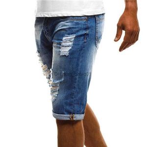 Męskie spodenki 2021men dżinsy szorty RIP Curl Nowa moda plus vintage Summer Men Rise Dżinsy Zamknij mankiety Fifth Pants Denim Dżinsy T230502