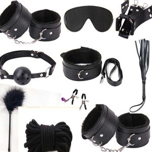 工場価格SMボンデージ拘束10 PCSベッドボンデージキットBDSMフェティッシュおもちゃ