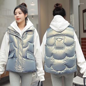 Women's Vests 2023 Winter Down Puffer Vest Women Casual All-match Sleeveless Jacket Long Bodywarm Waistcoat