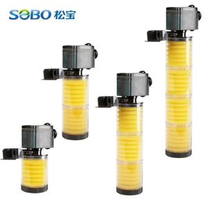 Accessori SOBO Pompa filtro interno con spugna per acquario 10W30W Pompa d'aria Compressore d'aria sommergibile per acquario Acquario biologico