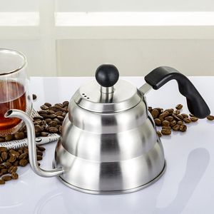 Ferramentas chaleira de gotejamento de café pote com termômetro de aço inoxidável boca fina gooseneck cafeteira despeje sobre gotejamento chaleira de café 1l/1.2l