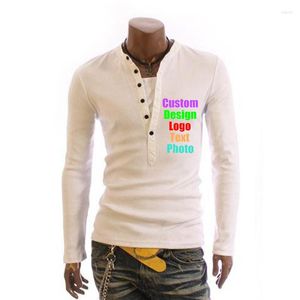 Мужские рубашки Tpring Slim Climon up v v sece men custom logo po текст