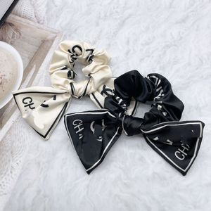 Luxury Designer Letter Hair Rubber Band Smooth cloth Hair Ring Bows Brand Elegant For Charm Women Girls HairJewelry Hair Accessory High Quality
