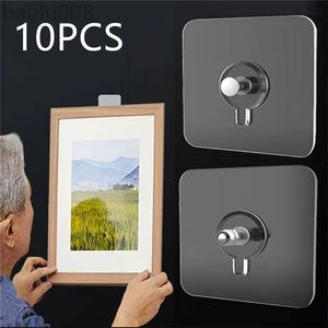 Robe Hooks 10st Photo Frame Hooks Storage Rack SCREW HOLDERS DOOR HANGER Självhäftande multifunktion Gadgets Organizer Kitchen Accessorie W0411