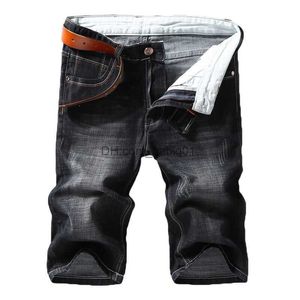 Men's Shorts Men Denim Shorts 2022 Summer New Style Thin Section Elastic Force Slim Fit Short Jeans Male Brand Clothing Black Blue T230502