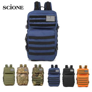 Mochilas Pacote de Mochila Camuflagem Caminhando Bolsa de Trekking Backpack Mollle Tactical Molle Molle para Camping de viagens ao ar livre X177A J230502