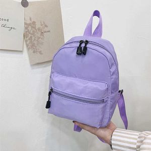 zaino Fashion Ladies Mini Backpack Trend Borse da donna Small School Girl Nyon Schoolbag Bianco Nero Zaino casual per 230417