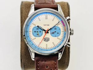 Top Time BN5 Herrenuhr ETA 7750 Automatik-Chronographenwerk 28800 VPH Saphirglas Luxus-Armbanduhr Wasserbeständigkeit 3 Farben