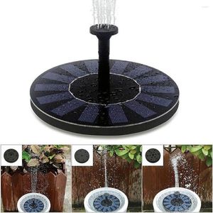 Trädgårdsdekorationer 4 Munstycken Mini Solar Power Water Fountain Pump For Bird Bath Free Standing Panel Kit Floating Decors