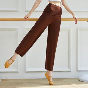 Stage Wear Women Spring And Summer High Waist Loose Wide Leg Pants Yoga Latin Dance Modal Fitness Square Modern Practice