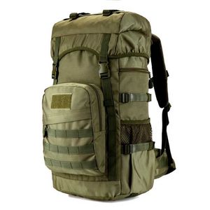 Backpacking Packs 50 liter Militär taktik Ryggsäck Stor kapacitet för män Nylon Armépåse klättring vandring resväska mochila kamouflage ryggsäck j0502