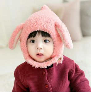 Inverno chapéu de bebê quente macho animal crianças bonés com orelha longa fofa para as orelhas infantis chapéus de moda infantil acessórios 5 cores