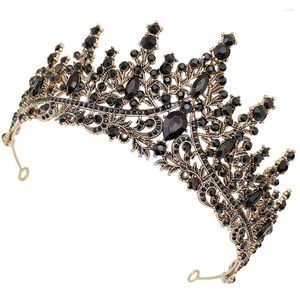 Bandane Copricapo da donna Corone da sposa Diademi Sposa da sposa Strass Fascia per capelli Copricapo da donna nero