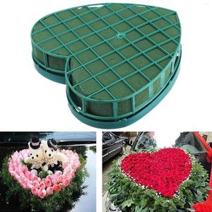 Decorative Flowers Heart Shaped Floral Foam Artificial Arrangements Fresh Cut Garland Wet Foams Base For Wedding Florist Party Decorations