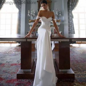 Party Dresses Eightree Sexy Wedding Dresses White Sweetheart Pearls Bride Dress 2022 Mermaid Off Shoulder Wedding Evening Prom Gowns Plus Size T230502