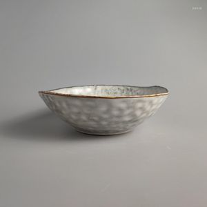 Bowls Ceramic Tableware Japanese Wabi-sabi Wind Retro Cloth Pattern To Make Old Soup Noodle Bowl Household Dish