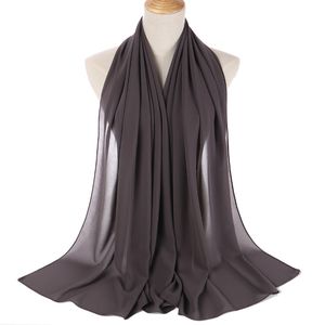 Commercio all'ingrosso di sciarpe a bolle di chiffon di perle monocolore, foulard da donna, sciarpe e scialli da donna