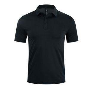 LL nova camisa de pólo de contas coolas de verão masculino de laping de lapela de lapela masculina masculina de manga curta com etiqueta disponível
