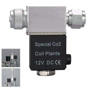 Utrustning DC 12V Aquarium Solenoid Valve CO2 System Regulator Akvarium Tillbehör Elektrisk låg temperatur Magnetventil för fiskbehållare