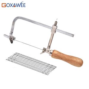 Joiners GOXAWEE Adjustable Saw Frame from 10mm to 130mm Jeweller Saw Bow for Art Hobby Hand Tools Woodworking Wood Hacksaw Frame