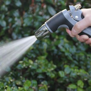 Attrezzature per l'irrigazione Ugello per tubo da giardino Spruzzatore per pistola ad acqua in metallo ad alta pressione con grilletto ergonomico per il giardinaggio del prato Lavaggio auto