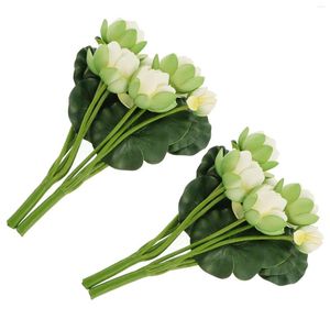 Decorative Flowers 2 Pcs Fake Decoration Home Faux Flower Picks Wedding Po Props Prop Bulk House Ornaments