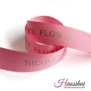 Acessórios 11/2 '' (39mm) Decorações DIY Ribbon Grosgrain Pacote de presente impresso privado Fita de 100 jardas/lote