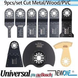 Zaagbladen NEWONE 9PCS Carbide Multitool Oscillating Saw Blades With Bimetal Saw Blade Cutting Out Samages Tile Joints