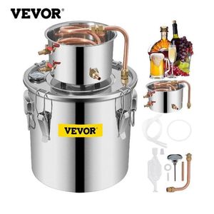 Making VEVOR 3 5 8 Gal Distiller Alambic Moonshine Alcohol Still Stainless Copper DIY Home Brew Water Wine Essential Oil Brewing Kit