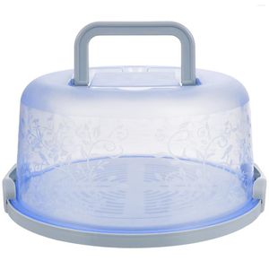 Bakningsverktyg Cake Carrier Container Keeper förvaringslåda Lock Rund handtag Portable Cupcake Saver Holder Locking Stand kommer plasttransport