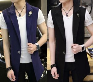 Men's Vests Selling Couples' Clothing Women &Men Fashion Slim Medium-long Lovers' Suit Sleeveless Coats & Jackets 3 Colors