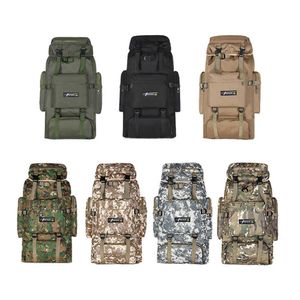 Backpacking Packs 70L stor kapacitet Ryggsäck Nylonvattentät militär taktisk molle armépåse män ryggsäck ryggsäck för utomhus vandring resor j230502