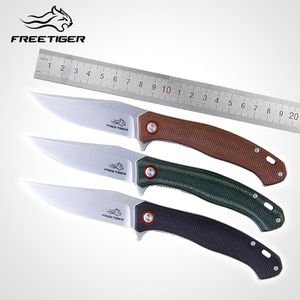 Messen Freetiger Pocket Folding Knives Linen Handle Outdoor Camping Selfdefence Fishing vandring EDC Knife Kitchen Small Knife FT958