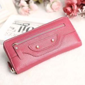 Wallets Fashion Women Wallet Genuine Leather Zipper Coin Purses Holders Ladies Long Clutch Design Money Bag For Dollar Price