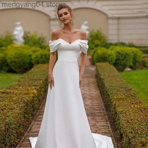 Party Dresses 2023 Off The Shoulder Wedding Dress Sweetheart Neckline A Line Court Train Simple Bridal Gown Vestidos De Novia Robe De Marie T230502