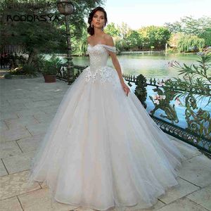 Abiti da festa Roddrsya Abito da sposa squisito per donne fuori spalla A-Line Abito da sposa Lace Up Appliques Tulle Bridal Robes Vestitido de nobu T230502