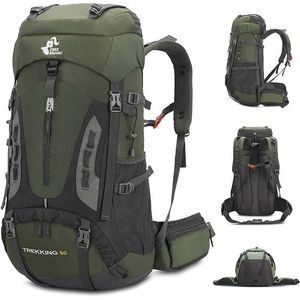 Backpacking Packs 60L Mountaineering Bag Waterproof Men's Backpack Outdoor Tactical Bag Hiking Backpacks Trekking Fishing Travel Camping Backpack J230502