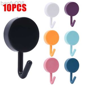 Robe Hooks 10PCS Self Adhesive Wall Hook Strong Kitchen Storage Sticky Hooks Towel Bag Clothing Bathroom Door Hanger Home Organizer Hooks W0411