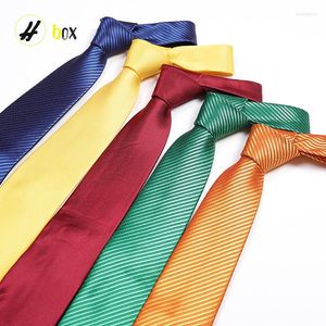 Бабочка галстуки 8 см стройной галстук для свадебных мужчин Сплошной классический формальный полосатый галстук скинни -жених Cravat Желтый темно -синий зеленый красный B B