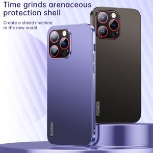 Matte Metal Vogue Telefon dla iPhone'a 14 13 12 Pro Max Trwałe szczupły anty-Skid Pełne ochronne miękki zderzak stały kolorowy tylna okładka z ochroną obiektywu aparatu