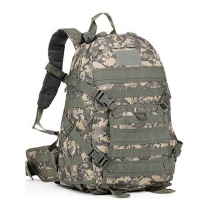 Backpacking Packs 45L Outdoor Tactical Military Camouflage Army Rucksack Camping Vandring Molle Shoulder Bag Trekking Climbing Sports Ryggsäckar J230502