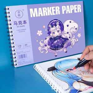 Penne per pittura A4A5 50 fogli di carta addensata Sketchbook Student Art Marker Pen Coil This School Supplies 230503