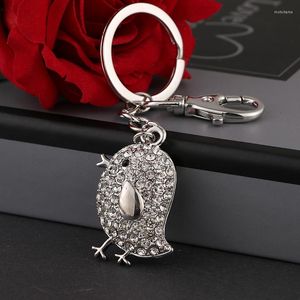 Portachiavi Borsa squisita del Rhinestone del supporto dell'anello della catena chiave dell'automobile dell'uccello delle catene delle donne Ysk082 del pendente di cristallo