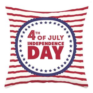 Pillow Case Independence Day Family Cushion Covers 18x18 Inches Decorative Throw Chicken Roosting Poles Feeders Stand