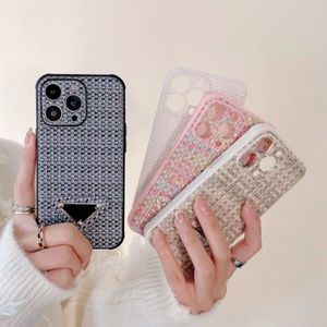 Designers luxurys phone case for iPhone7/8 11 11Pro 12 12pro 13 14 Braided pattern light luxury anti-fall all-inclusive mobile phone case