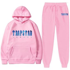Men's Tracksuits 2023 Brand Printed Sportswear Men 26 Colors Warm Two Pieces Set Loose Hoodie Sweatshirt Pants Jogging