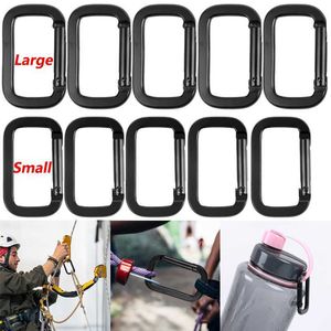 5 PCSCARABINERS 5st Multi-Function Safety Buckle Camping Carabiner Black Square Fast Hang Rackpack Pendant Mini Buckle Outdoor Tool Keychain P230420