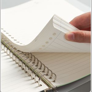 Notatniki luźne notebook A5B5A4 PVC Cover Binder 60 arkuszy kropkowane Blankgrid School School Supplies Pactionery 230503